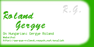 roland gergye business card